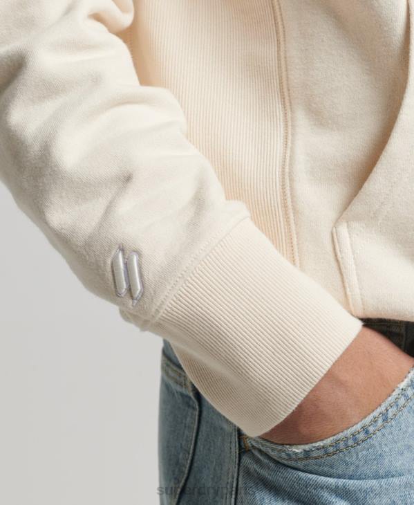 Superdry Hommes sweat à capuche à logo D64Z466 vêtements crème