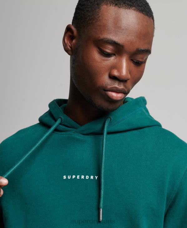Superdry Hommes sweat à capuche à logo D64Z482 vêtements vert