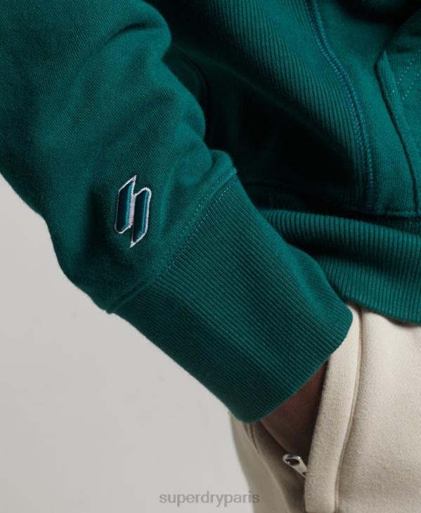 Superdry Hommes sweat à capuche à logo D64Z482 vêtements vert