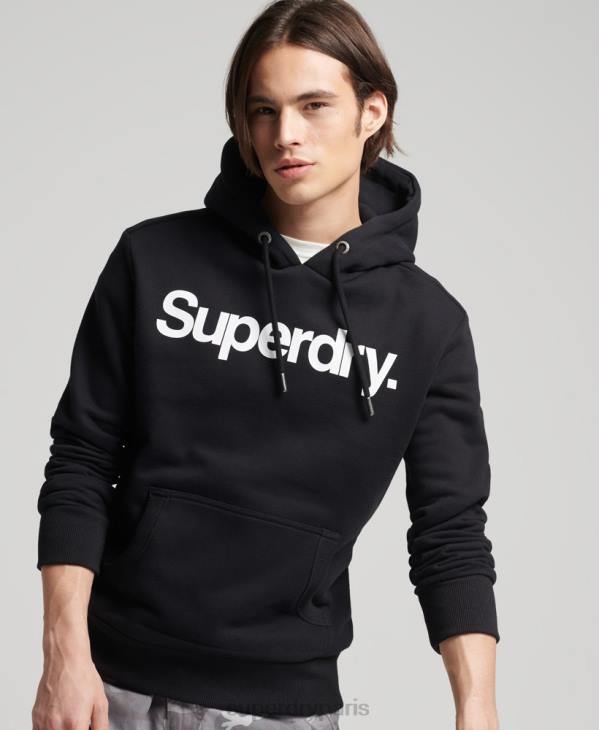 Superdry Hommes sweat à capuche à logo D64Z5196 vêtements noir