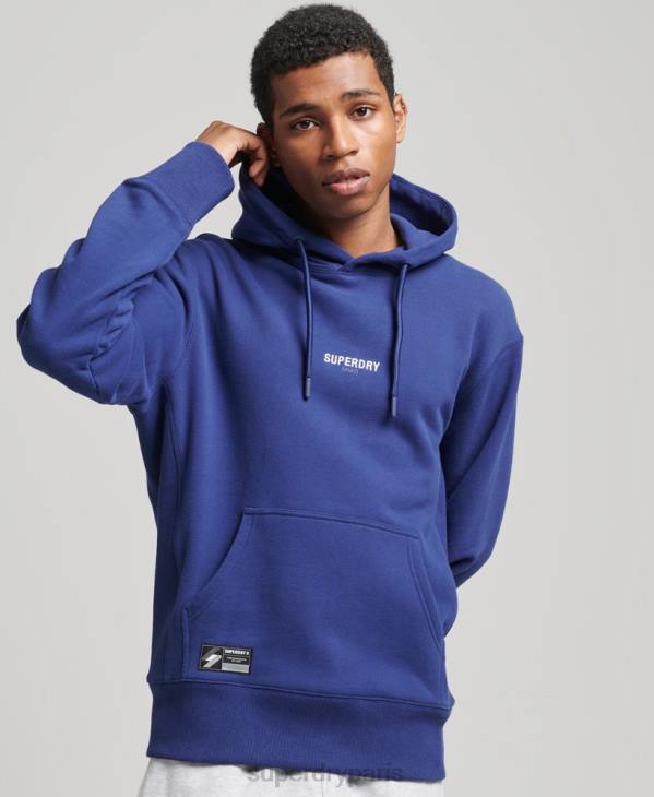 Superdry Hommes sweat à capuche à logo D64Z5897 vêtements marine