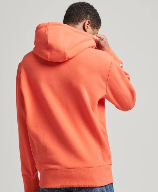 Superdry Hommes sweat à capuche à logo D64Z6012 vêtements corail