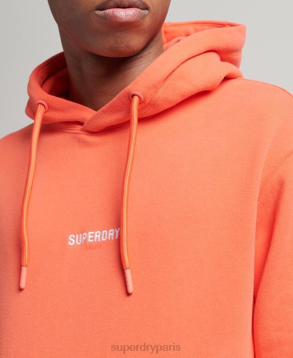 Superdry Hommes sweat à capuche à logo D64Z6012 vêtements corail