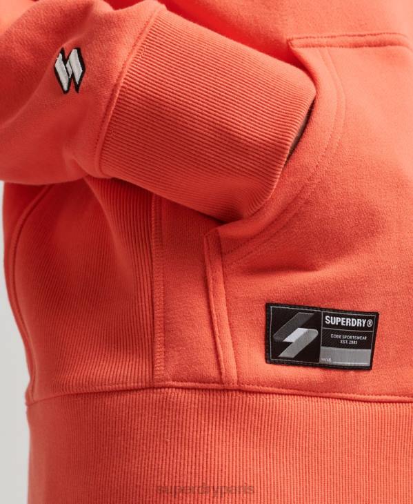 Superdry Hommes sweat à capuche à logo D64Z6012 vêtements corail