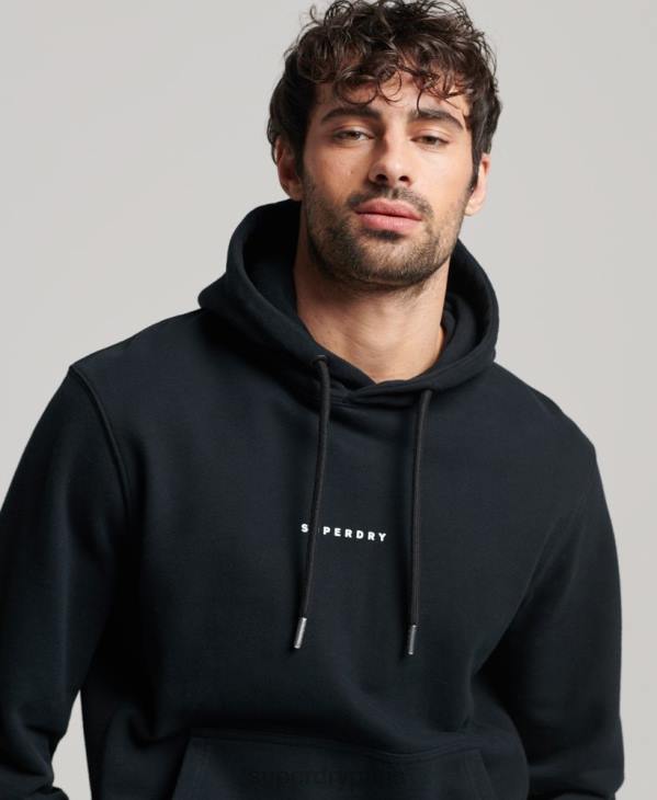 Superdry Hommes sweat à capuche à logo D64Z837 vêtements noir