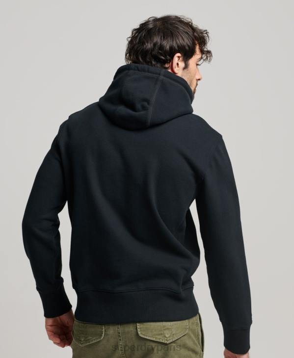 Superdry Hommes sweat à capuche à logo D64Z837 vêtements noir