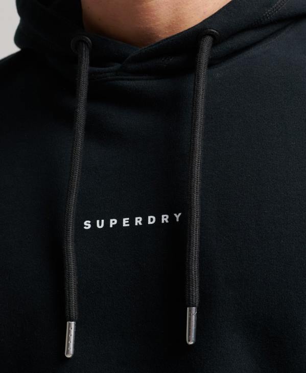 Superdry Hommes sweat à capuche à logo D64Z837 vêtements noir