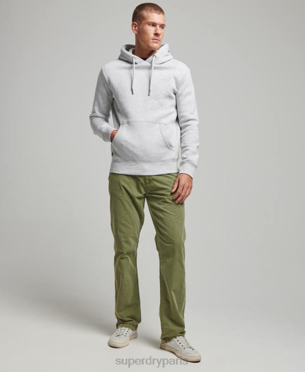 Superdry Hommes sweat à capuche à logo brodé D64Z460 vêtements gris clair