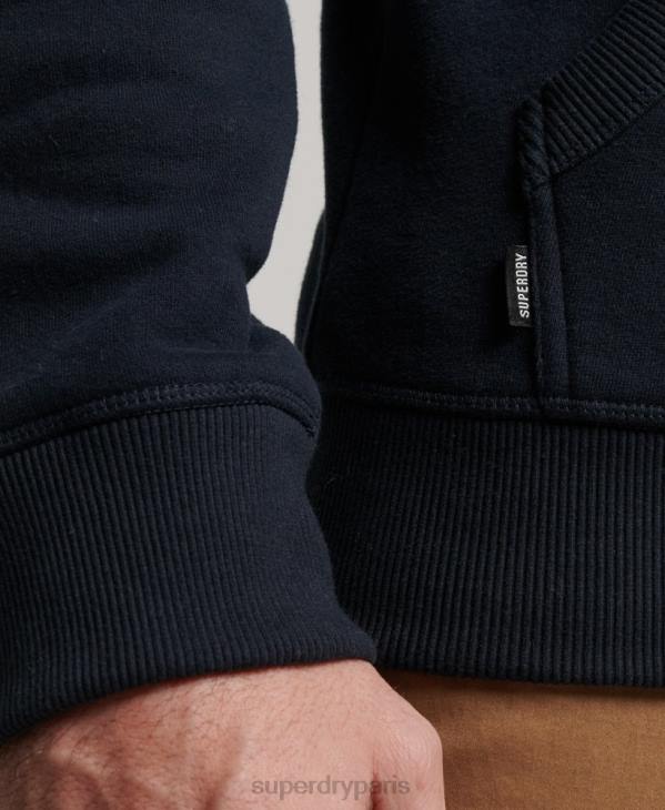 Superdry Hommes sweat à capuche à logo brodé D64Z64 vêtements marine