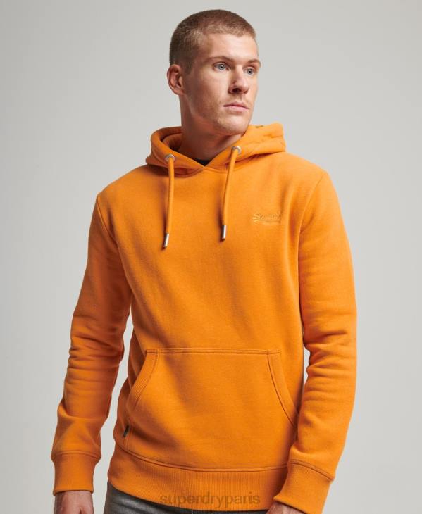 Superdry Hommes sweat à capuche à logo brodé D64Z650 vêtements jaune