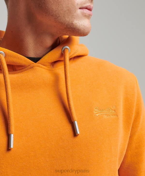Superdry Hommes sweat à capuche à logo brodé D64Z650 vêtements jaune
