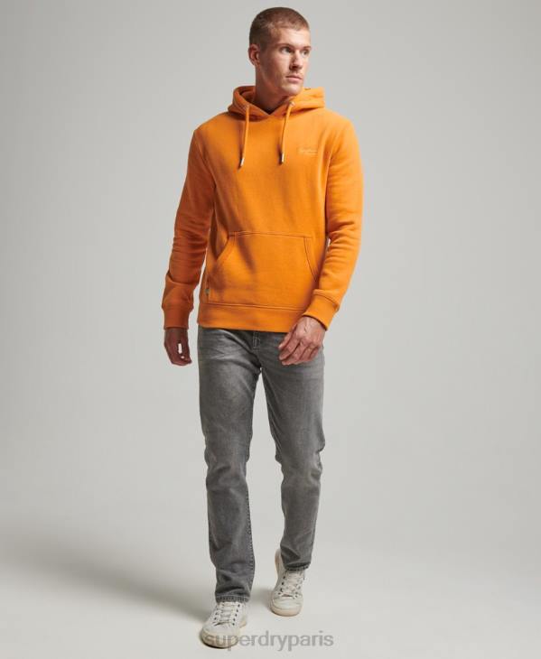 Superdry Hommes sweat à capuche à logo brodé D64Z650 vêtements jaune