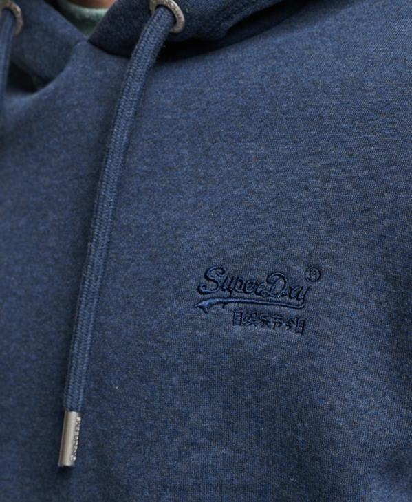Superdry Hommes sweat à capuche à logo brodé D64Z754 vêtements marine
