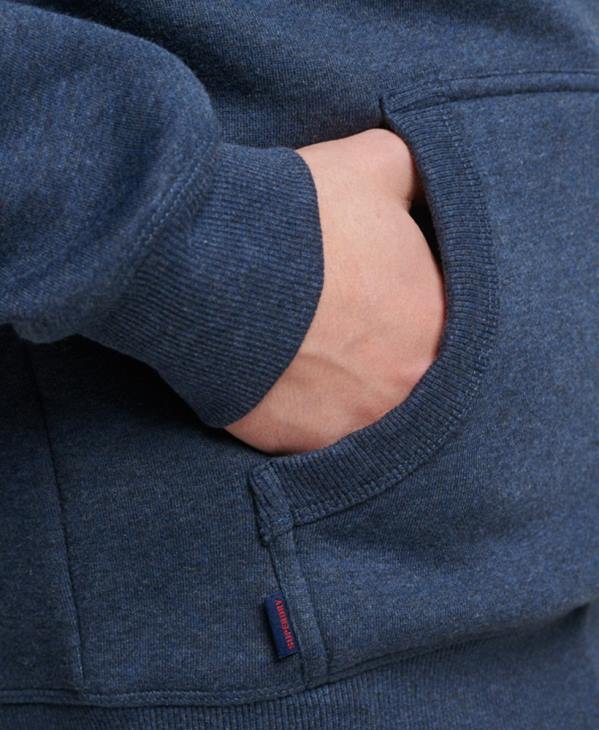 Superdry Hommes sweat à capuche à logo brodé D64Z754 vêtements marine