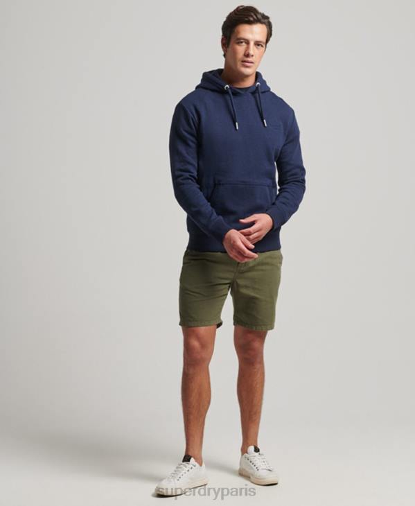 Superdry Hommes sweat à capuche à logo brodé D64Z838 vêtements marine