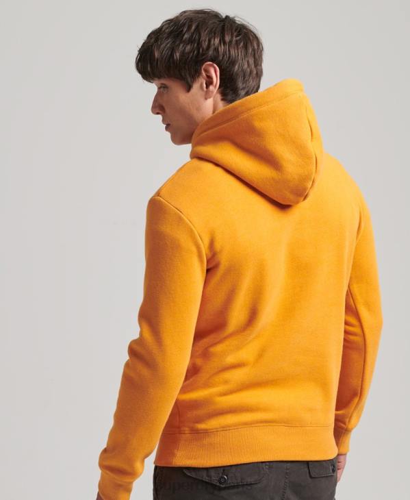 Superdry Hommes sweat à capuche à logo essentiel en coton biologique D64Z517 vêtements jaune