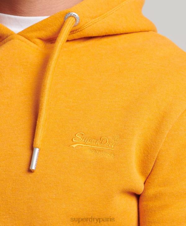 Superdry Hommes sweat à capuche à logo essentiel en coton biologique D64Z517 vêtements jaune
