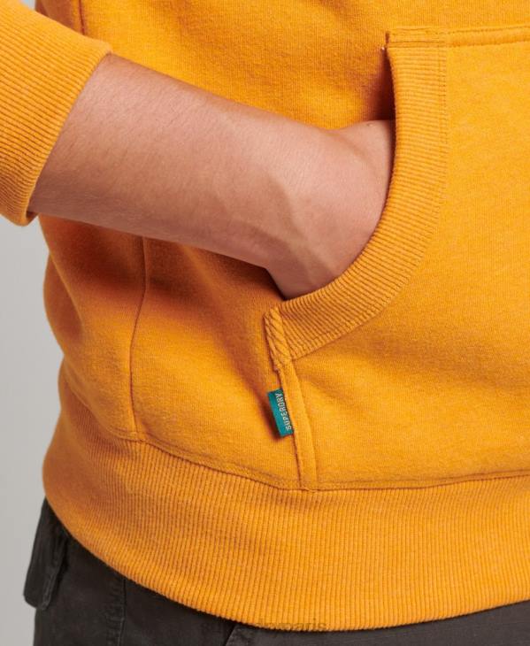 Superdry Hommes sweat à capuche à logo essentiel en coton biologique D64Z517 vêtements jaune
