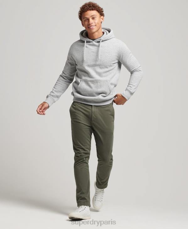 Superdry Hommes sweat à capuche à logo essentiel en coton biologique D64Z567 vêtements gris