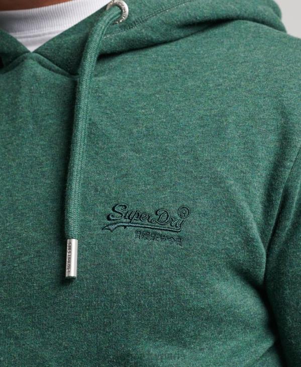 Superdry Hommes sweat à capuche à logo essentiel en coton biologique D64Z727 vêtements vert