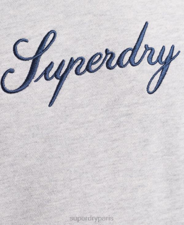 Superdry Hommes sweat à capuche à logo imprimé D64Z619 vêtements gris