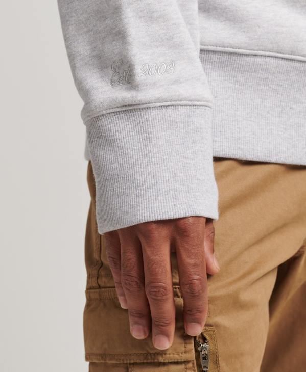 Superdry Hommes sweat à capuche à logo imprimé D64Z619 vêtements gris