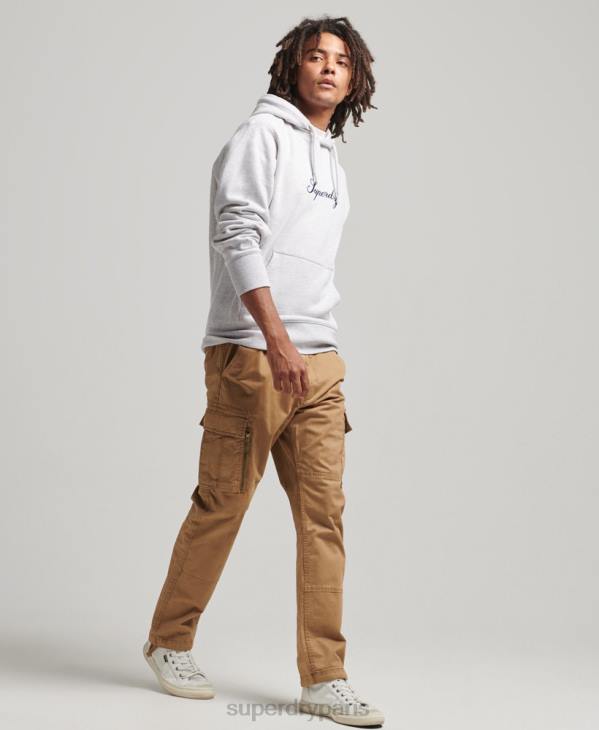 Superdry Hommes sweat à capuche à logo imprimé D64Z619 vêtements gris