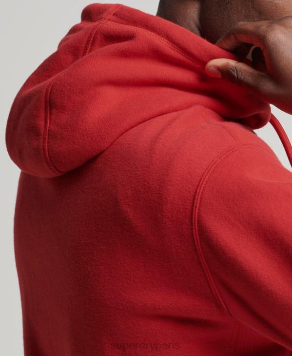 Superdry Hommes sweat à capuche à logo superposé D64Z5194 vêtements rouge