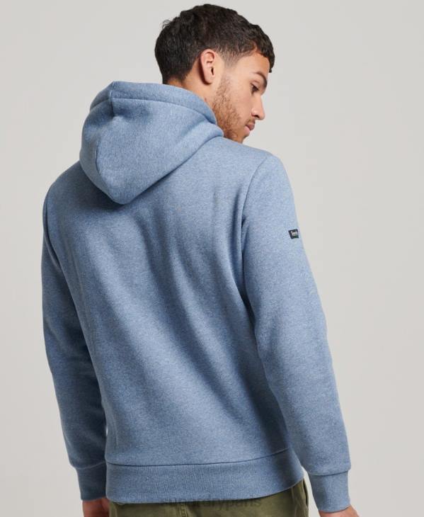Superdry Hommes sweat à capuche à logo vintage D64Z488 vêtements bleu clair