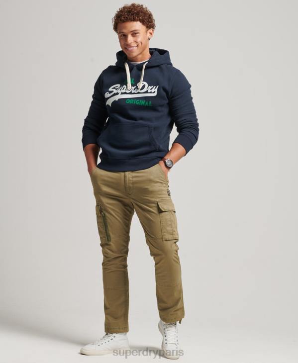 Superdry Hommes sweat à capuche à logo vintage D64Z5035 vêtements marine