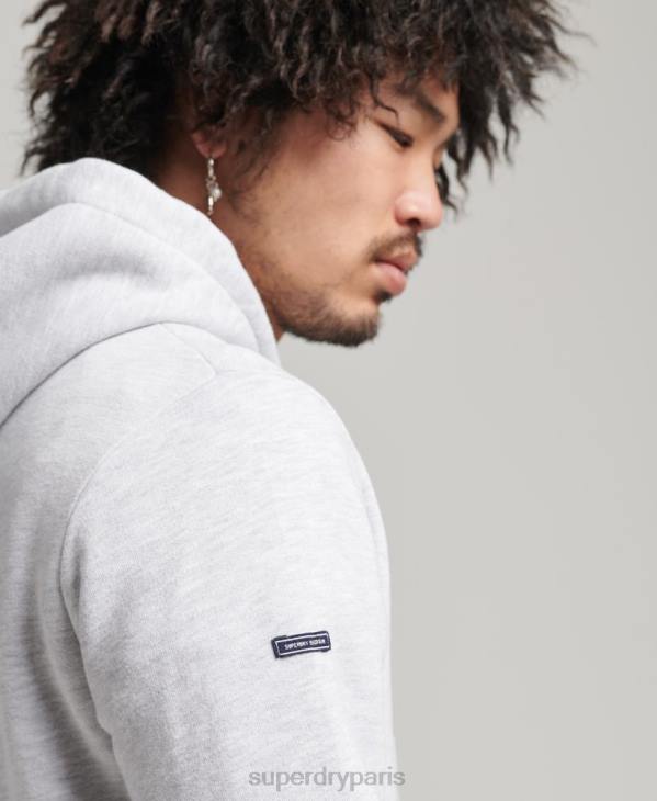 Superdry Hommes sweat à capuche à logo vintage D64Z5082 vêtements gris clair
