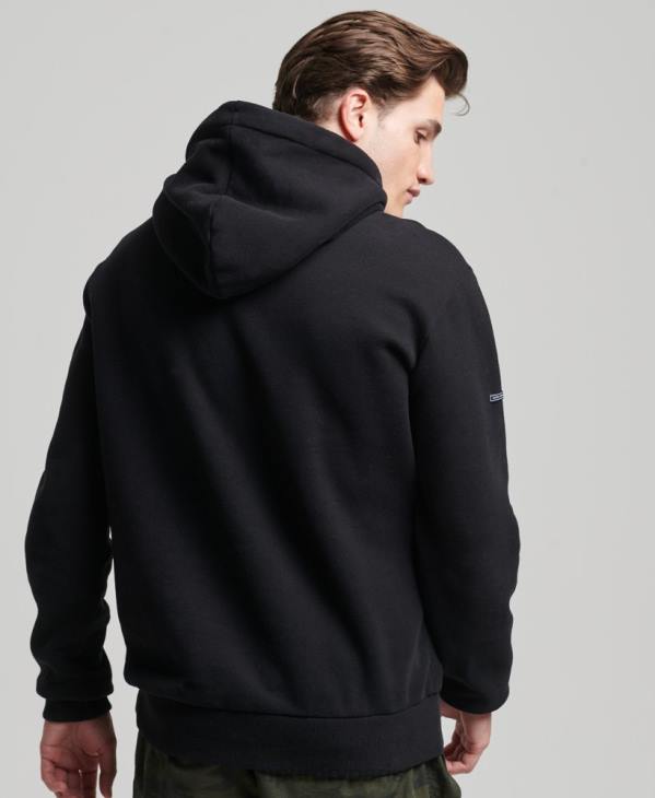 Superdry Hommes sweat à capuche à logo vintage D64Z5093 vêtements noir