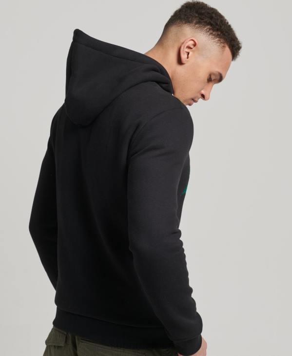 Superdry Hommes sweat à capuche à logo vintage D64Z5145 vêtements noir