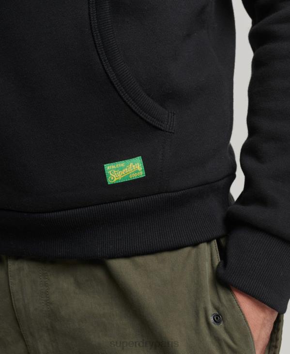 Superdry Hommes sweat à capuche à logo vintage D64Z5145 vêtements noir