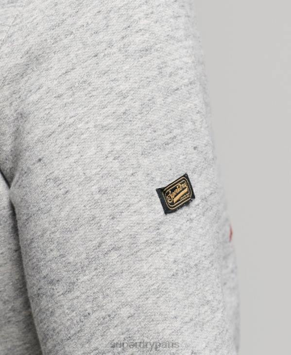 Superdry Hommes sweat à capuche à logo vintage D64Z515 vêtements gris