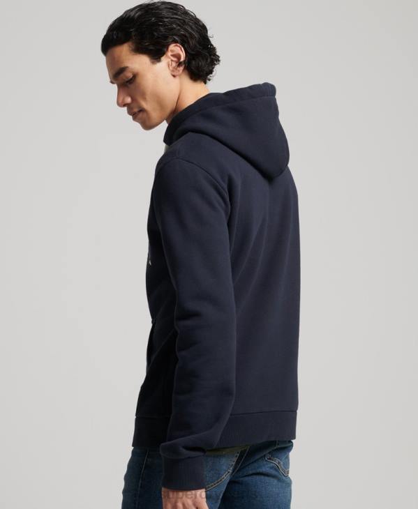 Superdry Hommes sweat à capuche à logo vintage D64Z5186 vêtements marine