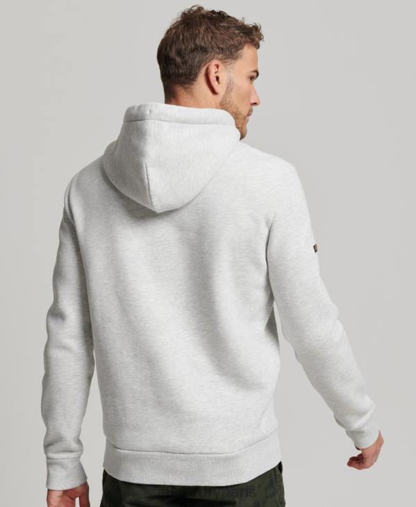 Superdry Hommes sweat à capuche à logo vintage D64Z615 vêtements gris clair