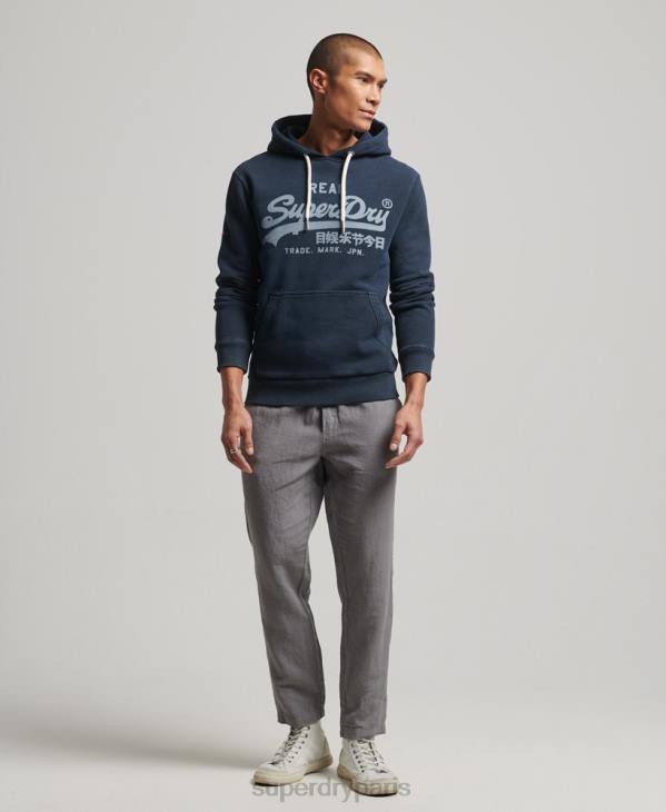 Superdry Hommes sweat à capuche à logo vintage D64Z649 vêtements marine