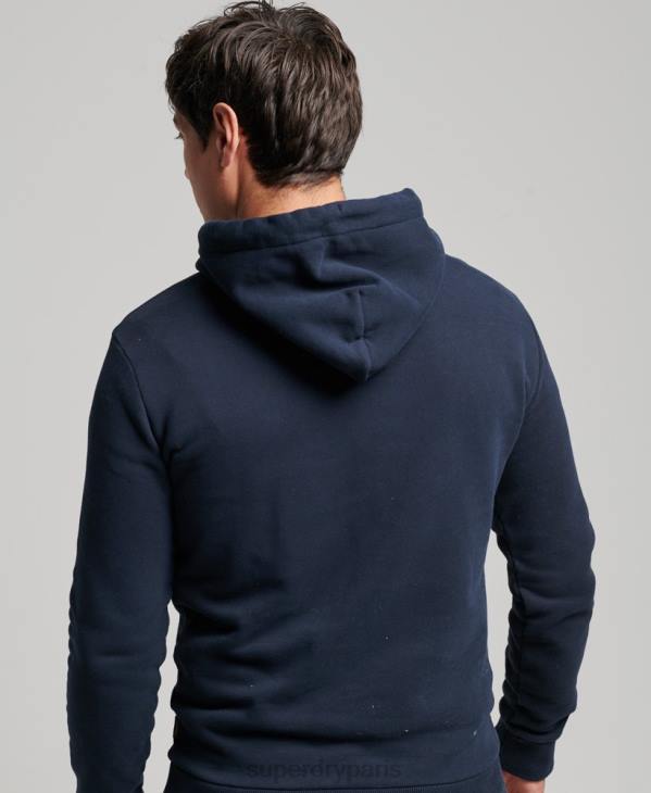 Superdry Hommes sweat à capuche à logo vintage D64Z697 vêtements marine