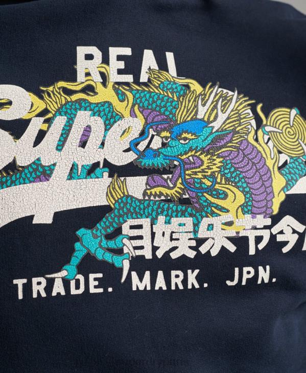 Superdry Hommes sweat à capuche à logo vintage D64Z697 vêtements marine