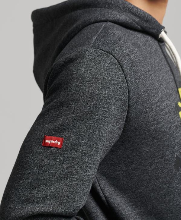 Superdry Hommes sweat à capuche à logo vintage D64Z728 vêtements noir