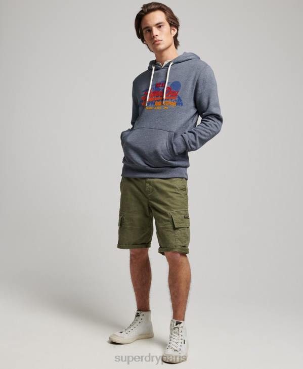 Superdry Hommes sweat à capuche à logo vintage D64Z729 vêtements marine