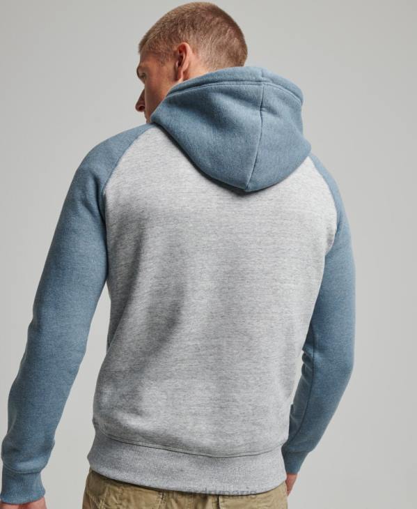 Superdry Hommes sweat à capuche à logo vintage D64Z766 vêtements gris