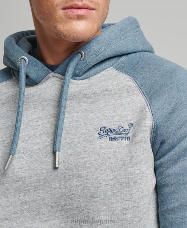 Superdry Hommes sweat à capuche à logo vintage D64Z766 vêtements gris