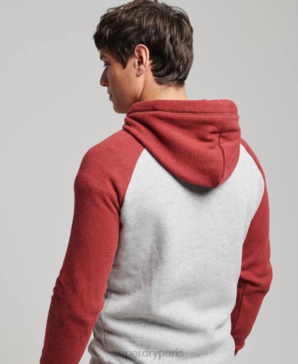 Superdry Hommes sweat à capuche à logo vintage D64Z784 vêtements gris clair