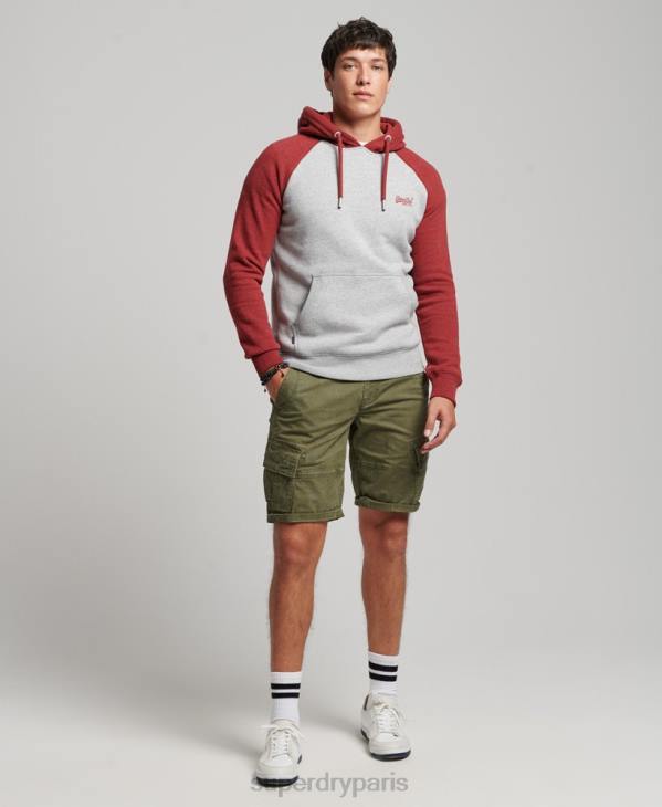 Superdry Hommes sweat à capuche à logo vintage D64Z784 vêtements gris clair
