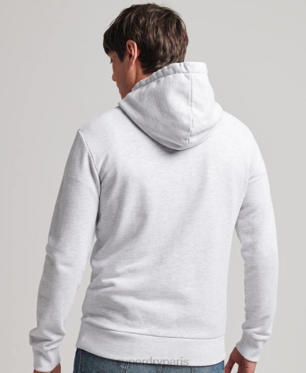 Superdry Hommes sweat à capuche à logo vintage D64Z853 vêtements gris clair
