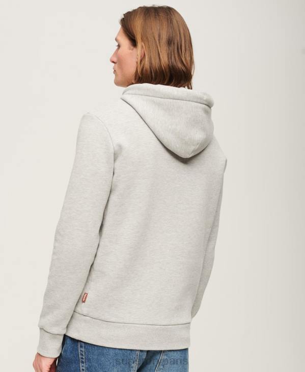 Superdry Hommes sweat à capuche à logo vintage D64Z855 vêtements gris