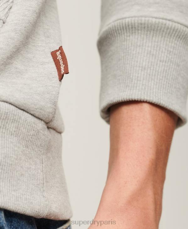 Superdry Hommes sweat à capuche à logo vintage D64Z855 vêtements gris