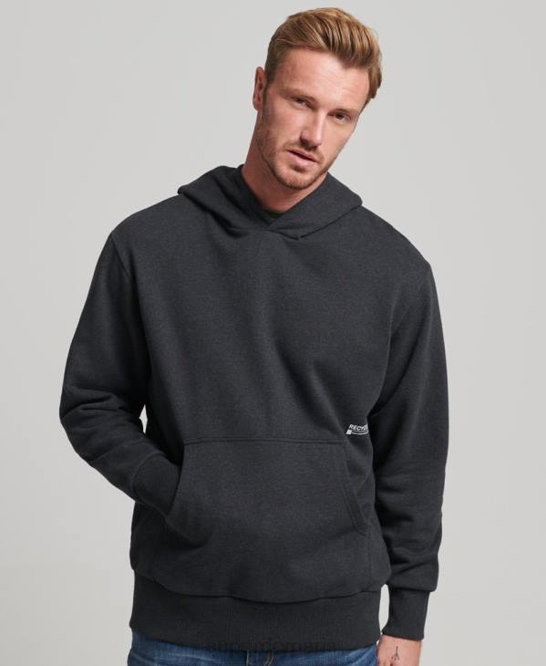 Superdry Hommes sweat à capuche mi-long D64Z5008 vêtements noir